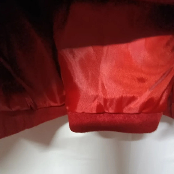 Coldwater Creek Faux Suede Jacket Red Black Petite 8 - Picture 7 of 12